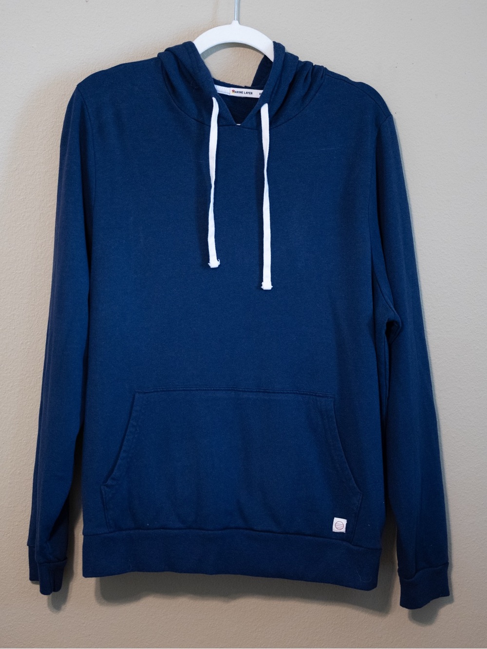 Marine Layer Navy Blue Lightweight Hoodie Pullover Sweatshirt